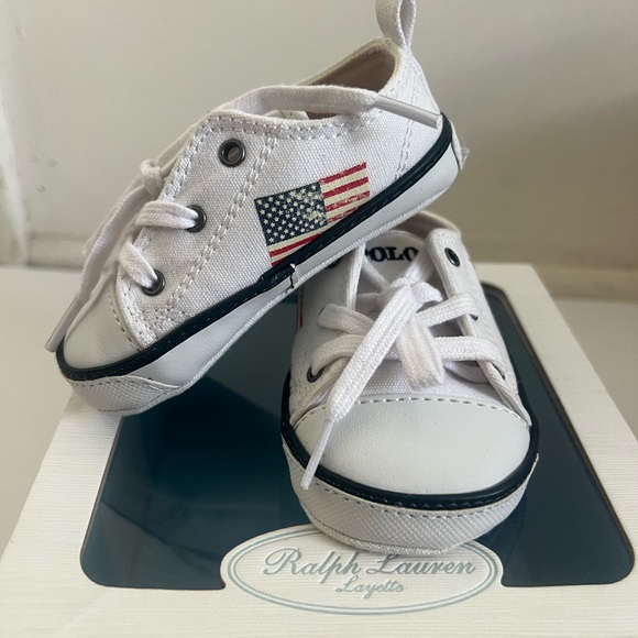 Polo by Ralph Lauren Kids White Sneakers - Picture 3 of 8